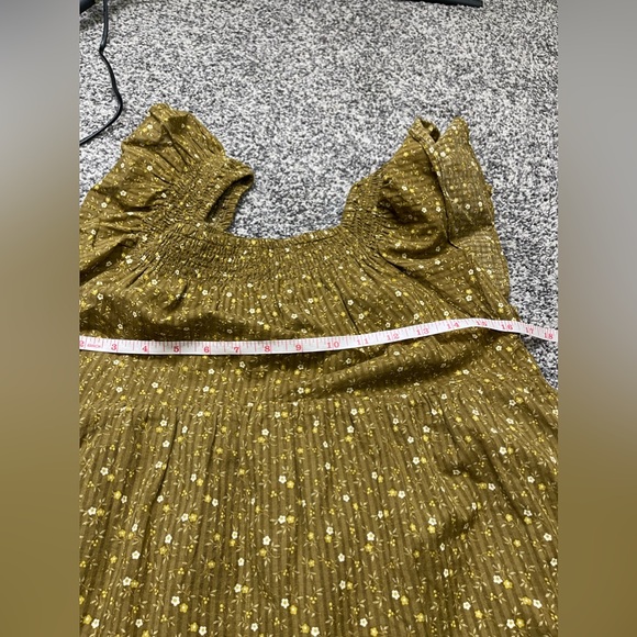 Madewell Ruffle-sleeve Tiered Midi Dress in Daisy Stitch Sz XS Cottagecore Fall - Picture 9 of 10